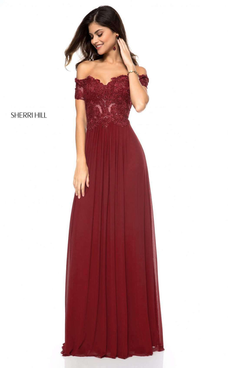 Sherri Hill 51556 Burgundy