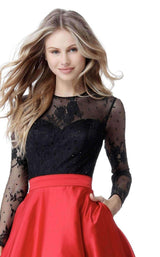 Sherri Hill 51586 Black/Red