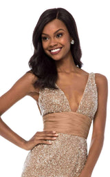 Sherri Hill 51642 Nude/Silver