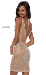 Sherri Hill 51642 Nude/Silver