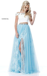 Sherri Hill 51655 Ivory/Light Blue