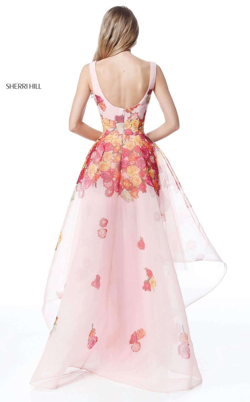 Sherri Hill 51684 Pink Print