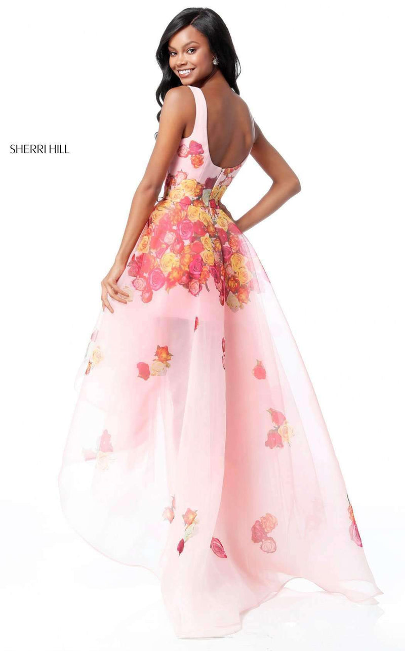 Sherri Hill 51684 Pink Print