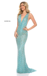 Sherri Hill 51745 Light Blue/Silver