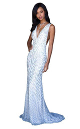 Sherri Hill 51745 Ivory/Silver