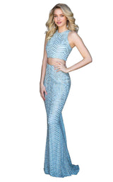 Sherri Hill 51782 Light Blue/Silver