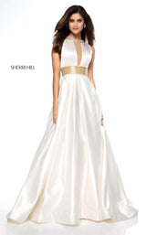 Sherri Hill 51802 Ivory-Gold-Silver