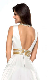 Sherri Hill 51802 Ivory-Gold-Silver