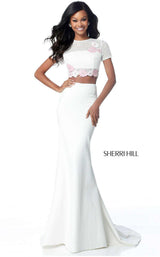 Sherri Hill 51834 Ivory/Pink