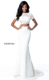 Sherri Hill 51834 Ivory/Pink