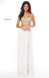 Sherri Hill 51842 Ivory/Gold