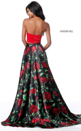 Sherri Hill 51870 Red Black Print