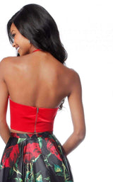Sherri Hill 51870 Red Black Print