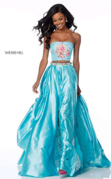 Sherri Hill 51932 Aqua-Print