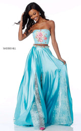 Sherri Hill 51932 Aqua-Print