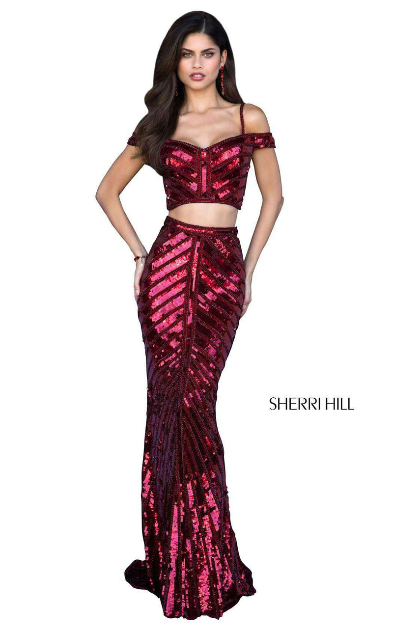 Sherri Hill 51934 Burgundy