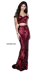 Sherri Hill 51934 Burgundy