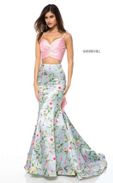 Sherri Hill 51943 Blush-Aqua-Print