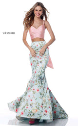 Sherri Hill 51943 Blush-Aqua-Print