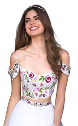 Sherri Hill 51944 Ivory Multi