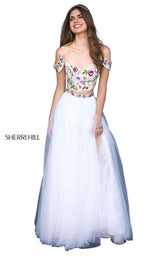 Sherri Hill 51944 Ivory Multi