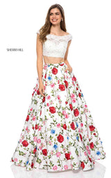 Sherri Hill 51964 Ivory Print