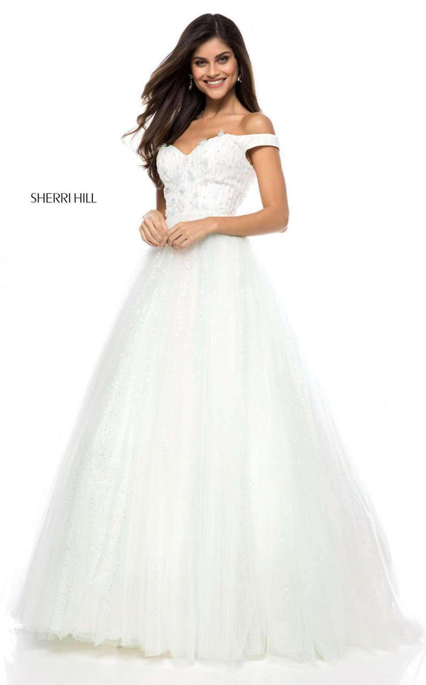 Sherri Hill 51990 Ivory Multi