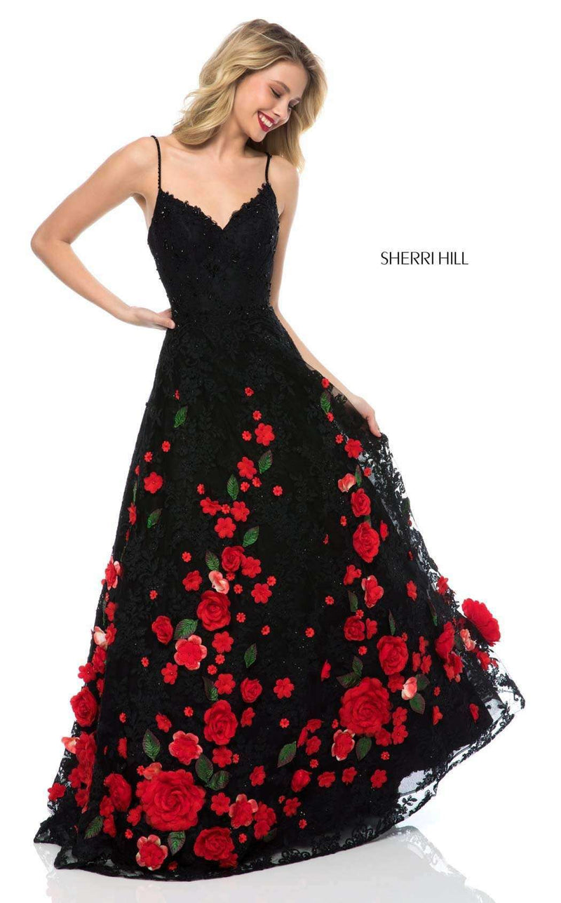 Sherri Hill 51993 Black/Red