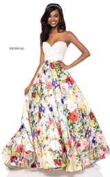 Sherri Hill 52002 Ivory Print