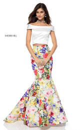 Sherri Hill 52005 Ivory Print