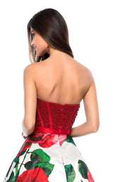 Sherri Hill 52039 Red Print