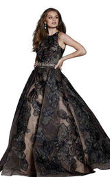 Jovani 58914 Black-Nude